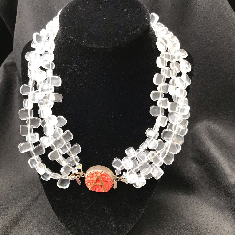 Clear beaded necklace
